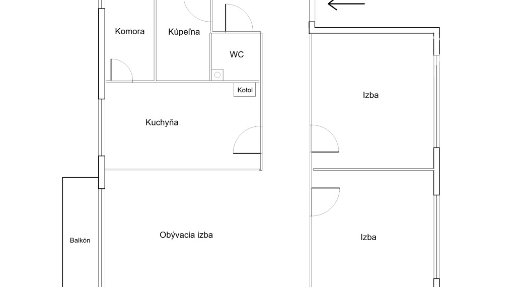 Tehlový 3-izbový byt s lodžiou, vl. kúrenie, veľký dvor, Nemšová časť Kľúčové