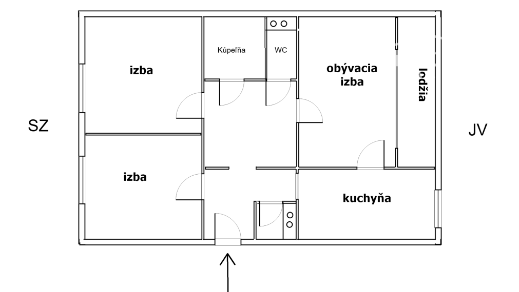 3-izbový byt s lodžiou 79 m2 na ul. Bazovského v Trenčíne - Juh