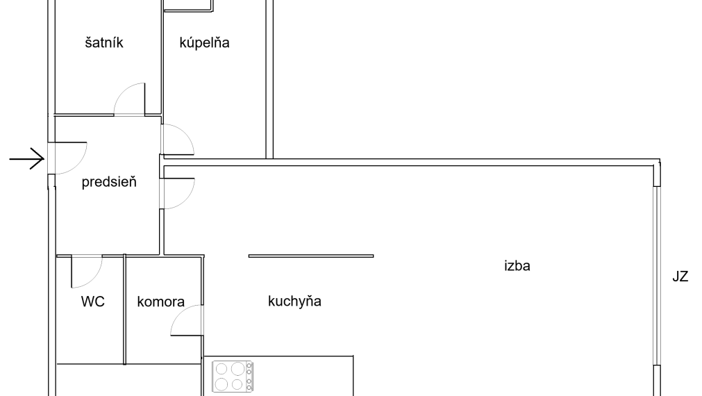 Veľko-metrážny 1-izbový byt 49 m2 s parkovaním, ul. Nad tehelňou v Trenčíne