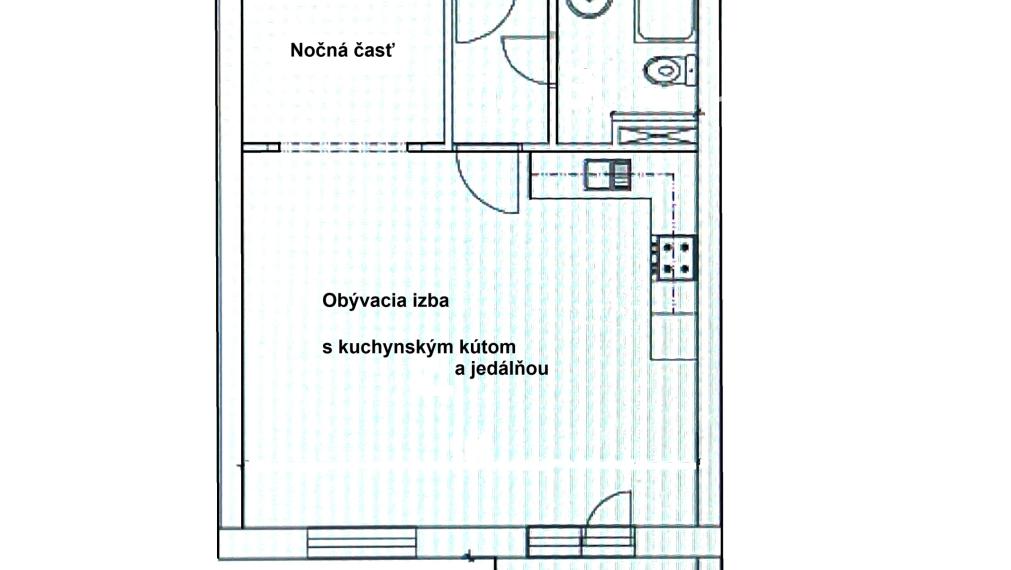 Pekný 1 a 1/2 izbový byt s balkónom 43 m2 Východná ul. Trenčín